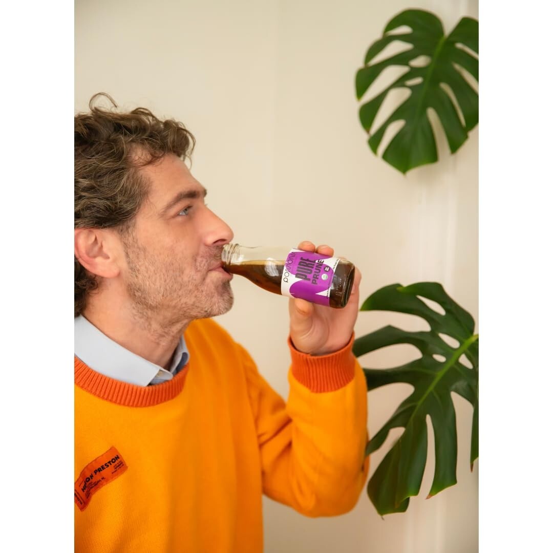 Refreshing 100% Pure Prune Juice - 12 Bottles, No Additives, Vegan-Friendly
