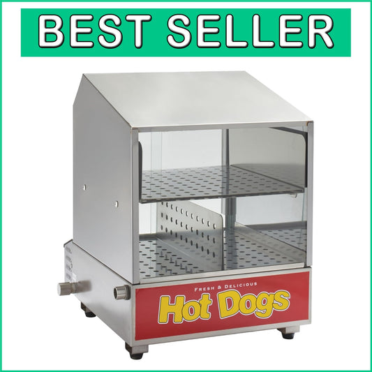 Commercial Hotdog Steamer - Holds 164 Dogs & 36 Buns, Stainless Steel Design