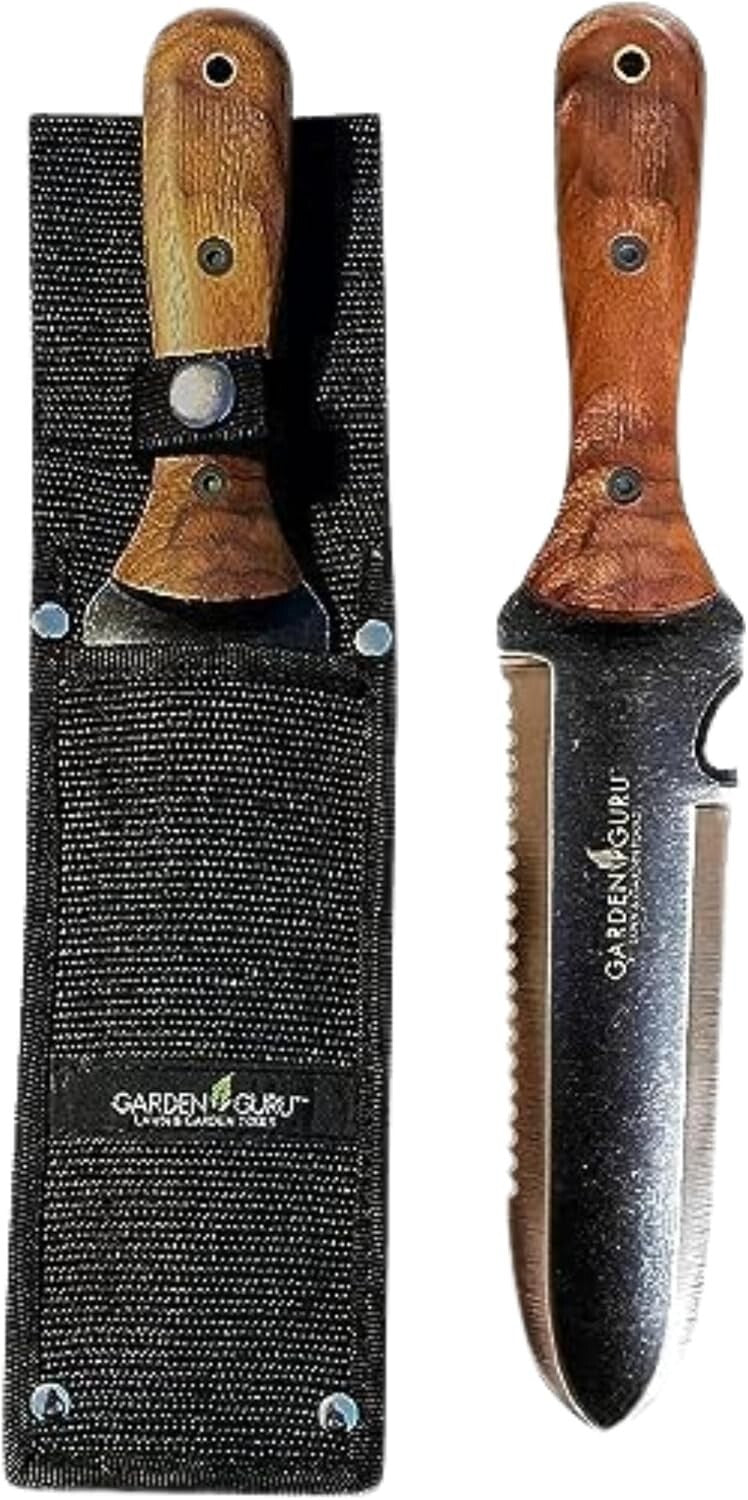 Durable Stainless Steel Hori Hori Knife with Depth Markings for Perfect Planting