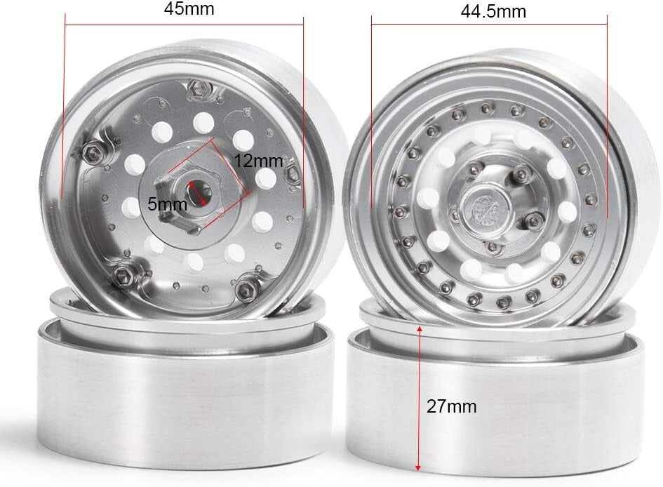 1.9" Alloy Beadlock Wheel Rims - Upgrade Your 1/10 RC Crawler Performance