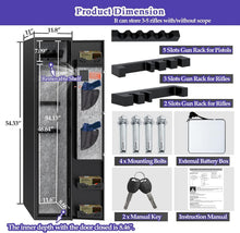 Load image into Gallery viewer, Secure 3-5 Gun Cabinet with Adjustable Racks - Quick Access for Home Protection