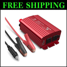 Load image into Gallery viewer, Dual USB 500W Inverter with Smart Cooling Fan - Ideal for Campers &amp; Travelers