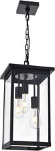 Load image into Gallery viewer, Elegant Adjustable 3-Light Outdoor Light with Clear Glass Shade – Black Finish