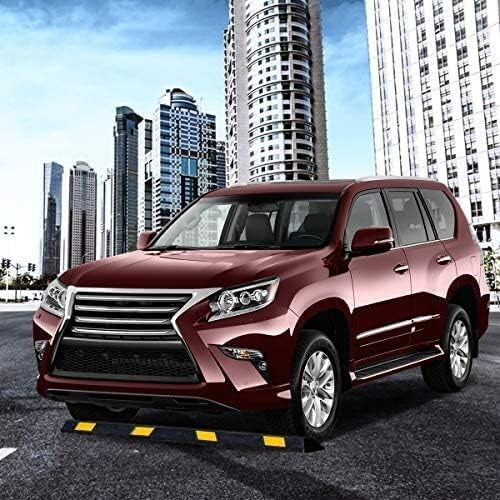 Heavy-Duty Parking Guide with Reflective Tape – 72” Rubber Car and Truck Stop