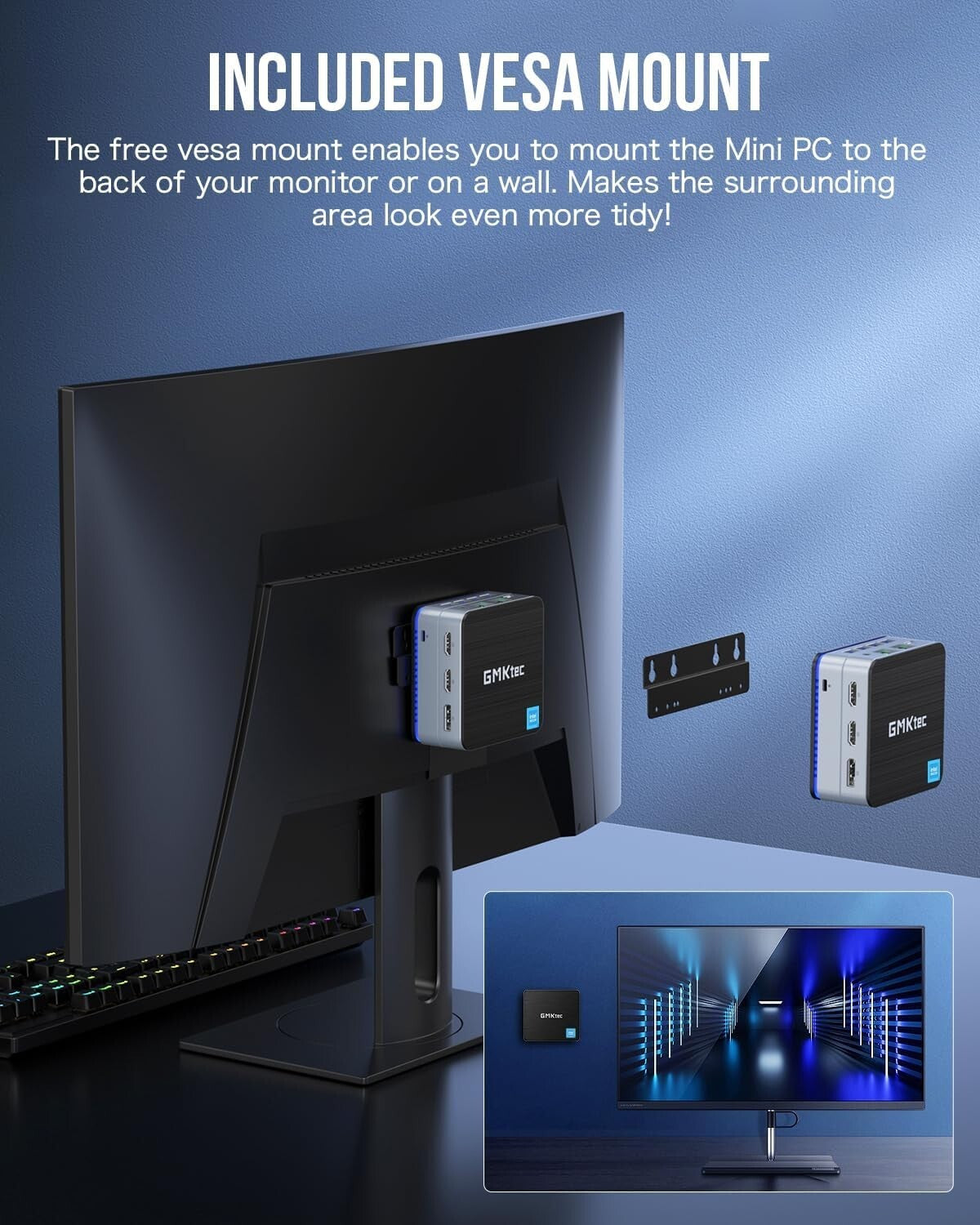 Energy Efficient Mini PC with Intel N150, 4K Visuals & Fast WiFi 6 Connectivity