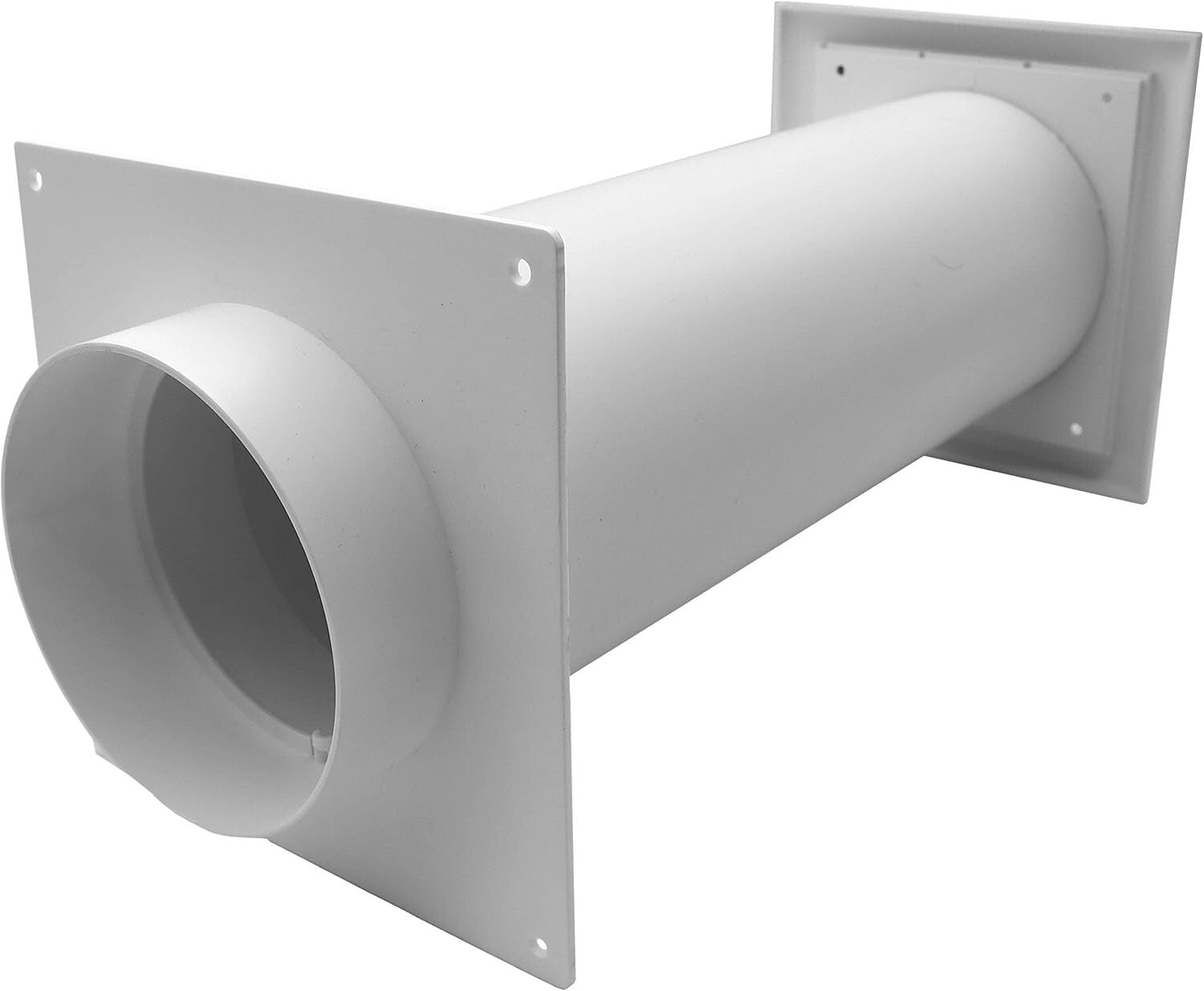 Louvered 5" Dryer Vent Cover Kit - Adjustable Length with Insect Protection