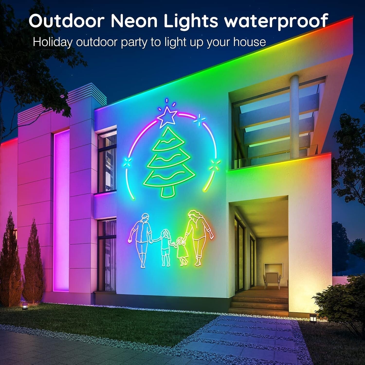 Eco-Friendly 100FT RGB Neon Lights - App & Remote Control with Music Sync