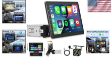 Load image into Gallery viewer, 10.1" Single Din Car Stereo: Touchscreen, Bluetooth, &amp; Backup Camera Compatible