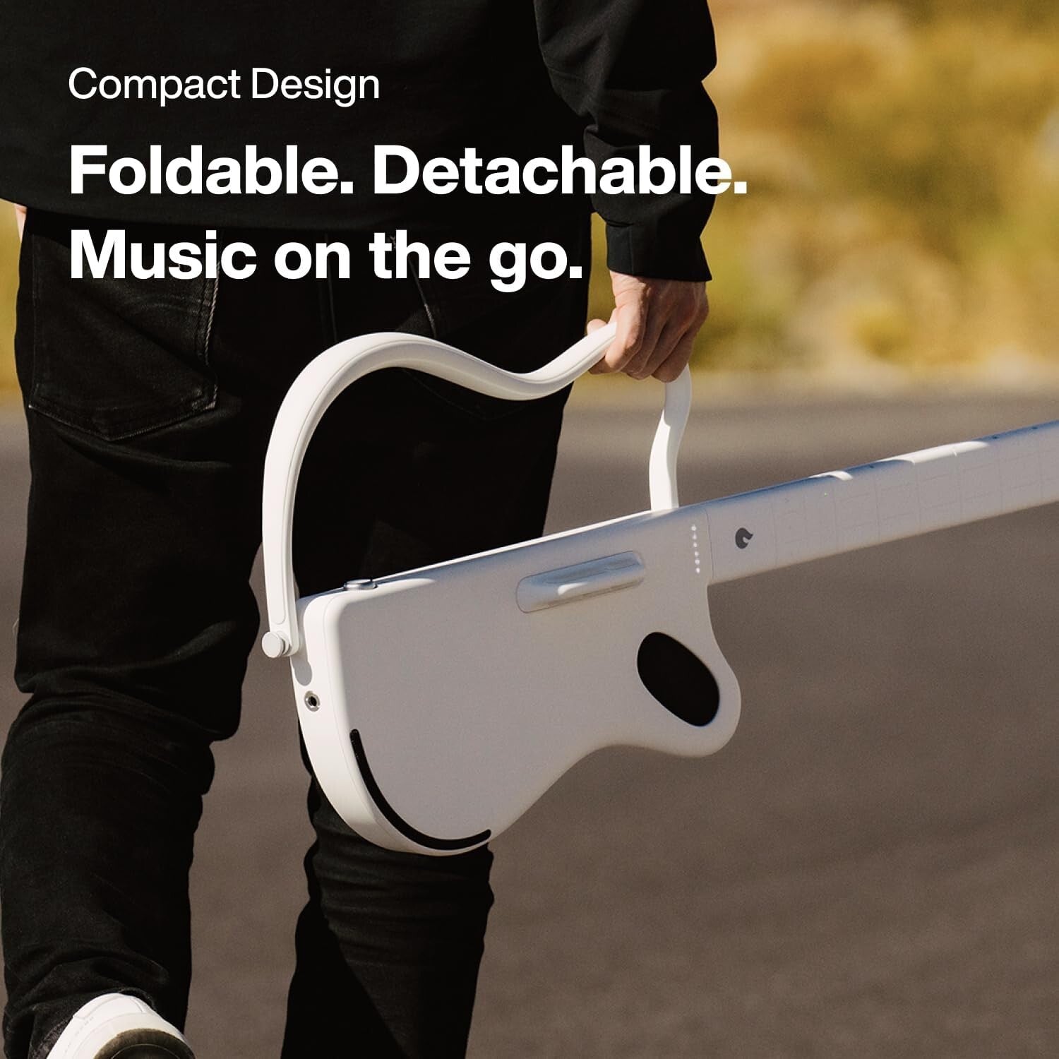 GENIE Stringless Smart Guitar with Onboard Speaker - Portable & Compact Design