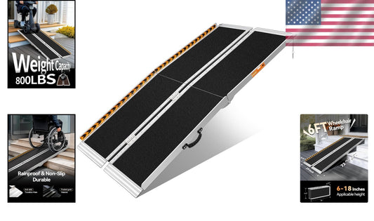Heavy-Duty 6FT Folding Ramp for Wheelchairs - Ultimate Accessibility Solution
