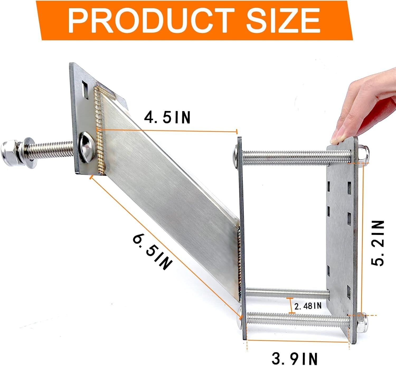 Compact Spare Tire Carrier Bracket for Most Trailer Wheels - Rust Resistant