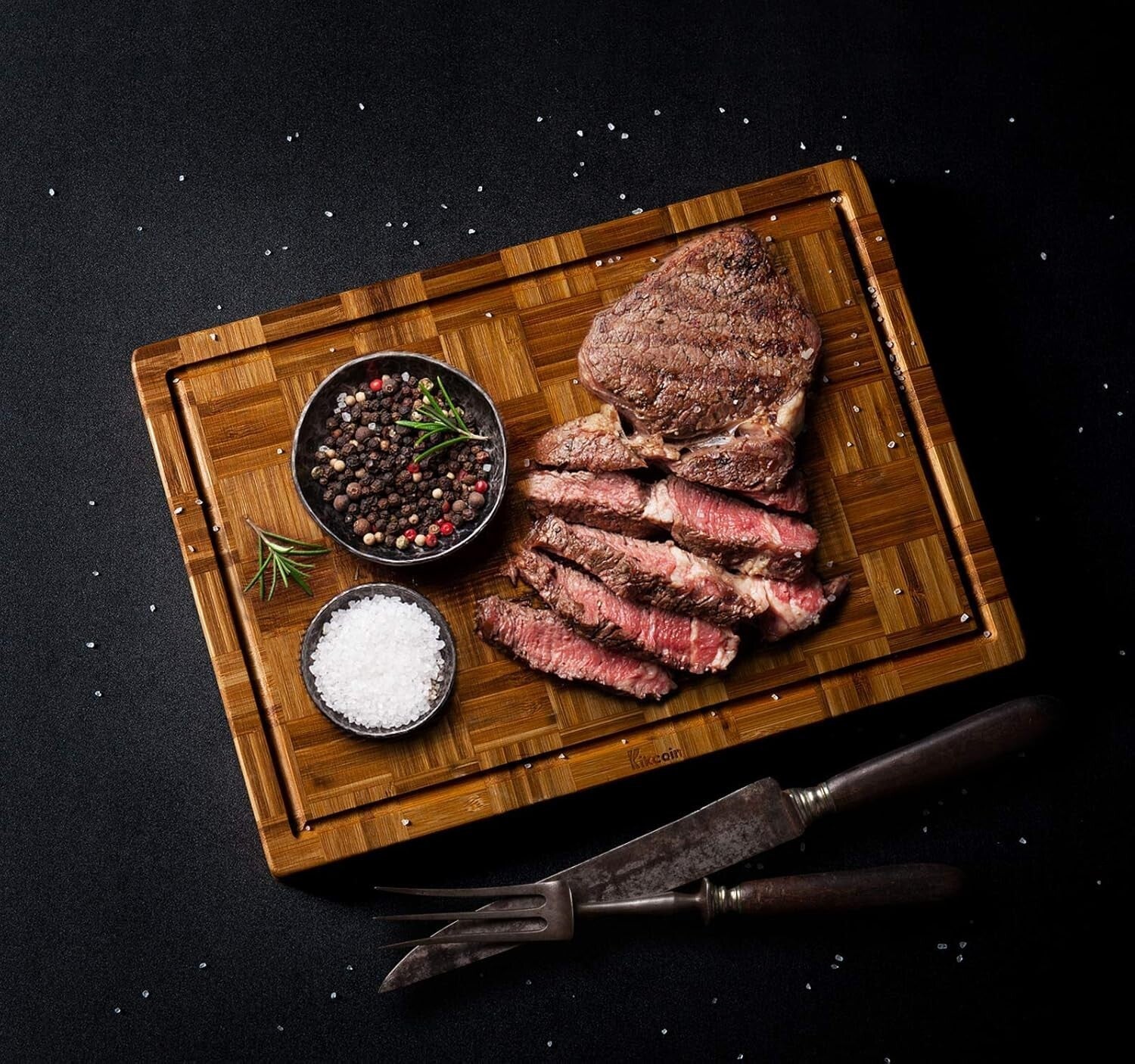 Extra Large Bamboo Cutting Board Set of 3 with Juice Grooves - Kitchen Essential