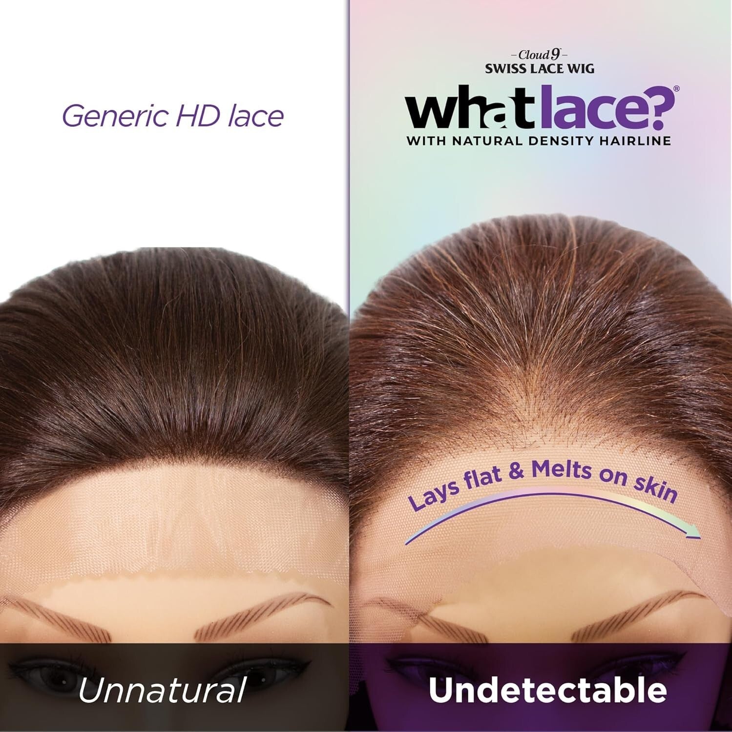 What Lace 13X6 Glueless Synthetic Wig with Pre-Plucked Hairline in Off Black 1B