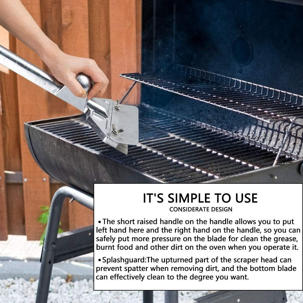 Professional Grade Grill Cleaning Kit - Includes Heavy Duty Scraper & 5 Blades