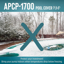 Load image into Gallery viewer, Portable Automatic Pool Cover Pump - 1/3 HP, 1745 GPH, Garden Hose Compatible