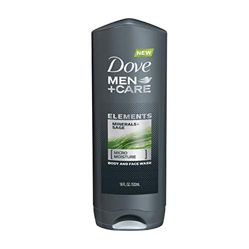 Dove Men+Care Minerals & Sage Body Wash 18 oz - Pack of 4 for Nourished Skin