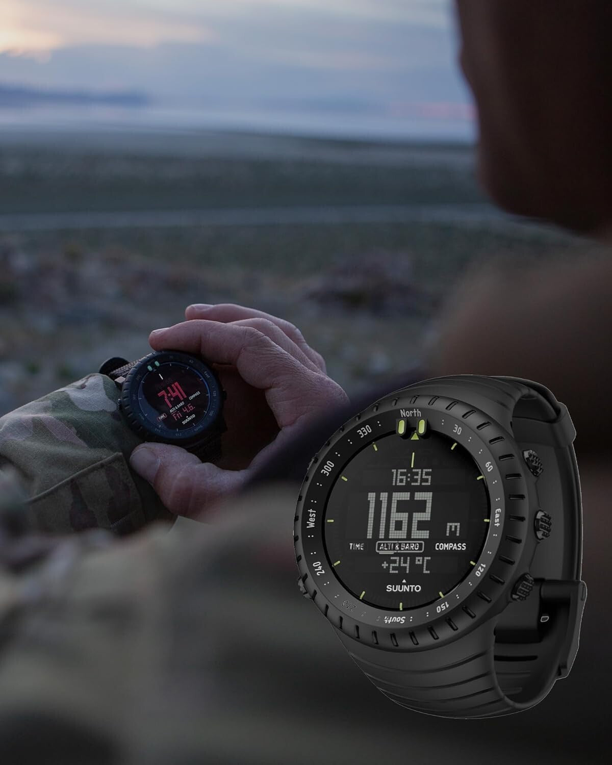 Durable Scandinavian Design Sports Watch with Altimeter & Temperature Tracker