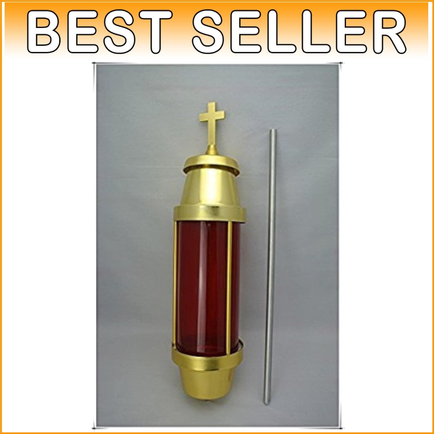 Shatter-Resistant Cemetery Light with Straight Spike for Year-Round Remembrance