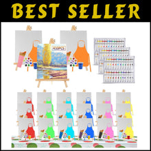 Load image into Gallery viewer, Deluxe 410-Piece Painting Supplies Set - Brushes, Paints &amp; Easels Included