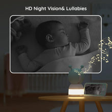Load image into Gallery viewer, Smart Baby Monitor: 2K Resolution, Night Vision, &amp; Dual App Control - Lullabies