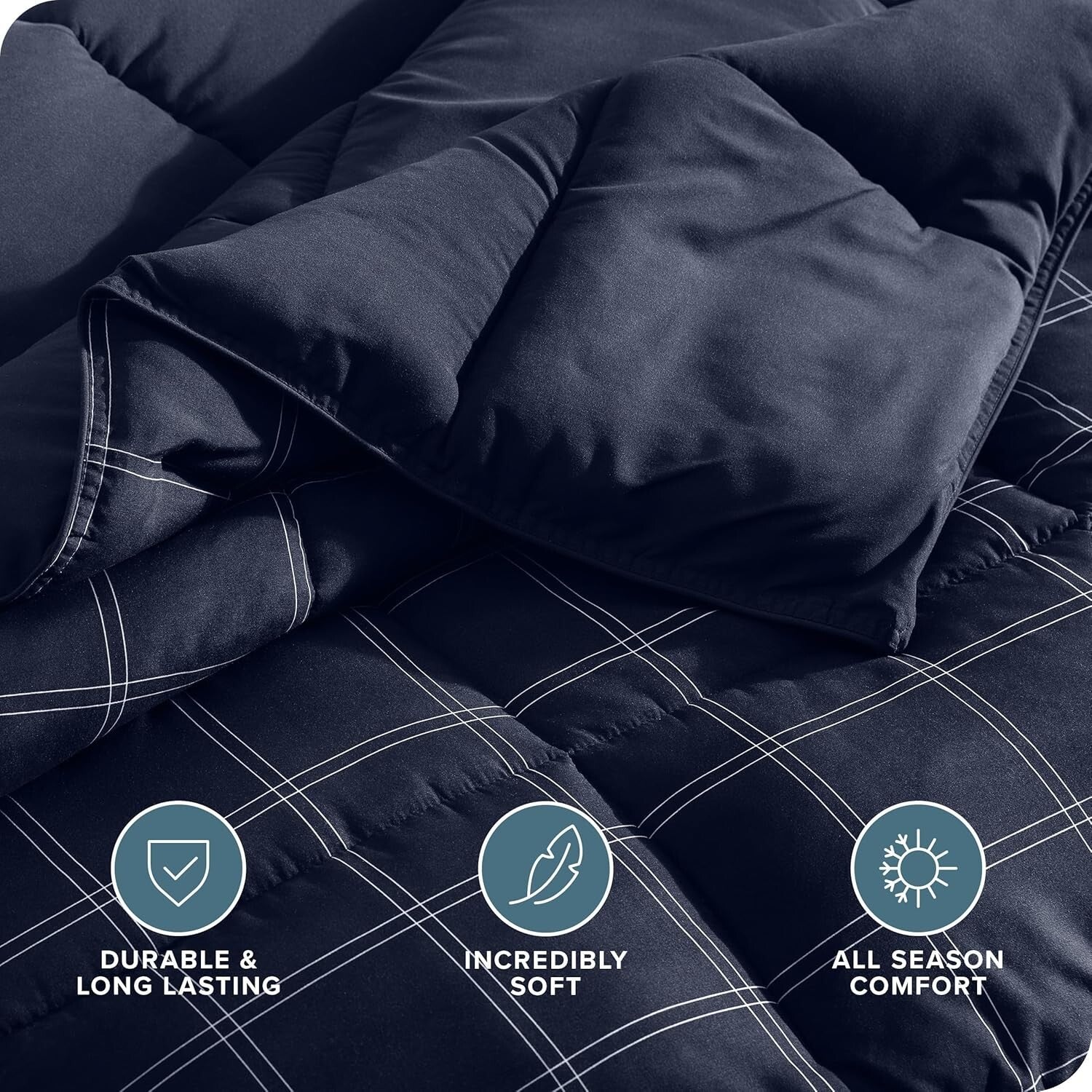 Luxury Down Alternative Comforter Set - Twin/Twin XL with Pillow Sham, Easy Care