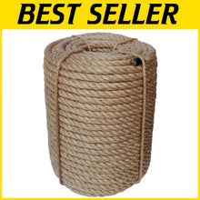 Load image into Gallery viewer, Thick 10mm Jute Rope - 164ft Eco-Friendly Twine for DIY and Gardening Projects