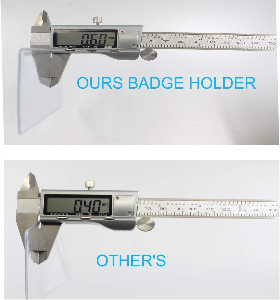 400 Pcs Waterproof Clear Plastic ID Badge Holders - Durable Vinyl Quality