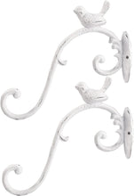 Load image into Gallery viewer, Sturdy 2PC 10-Inch Cast Iron Hanging Brackets - Ideal for Planters &amp; Wind Chimes