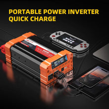 Load image into Gallery viewer, Portable Pure Sine Wave Power Inverter 12V DC to 110V AC for Outdoor Adventures