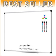 Load image into Gallery viewer, Flexibly Mounted Aluminum Whiteboard - Smooth Writing for Classroom &amp; Office