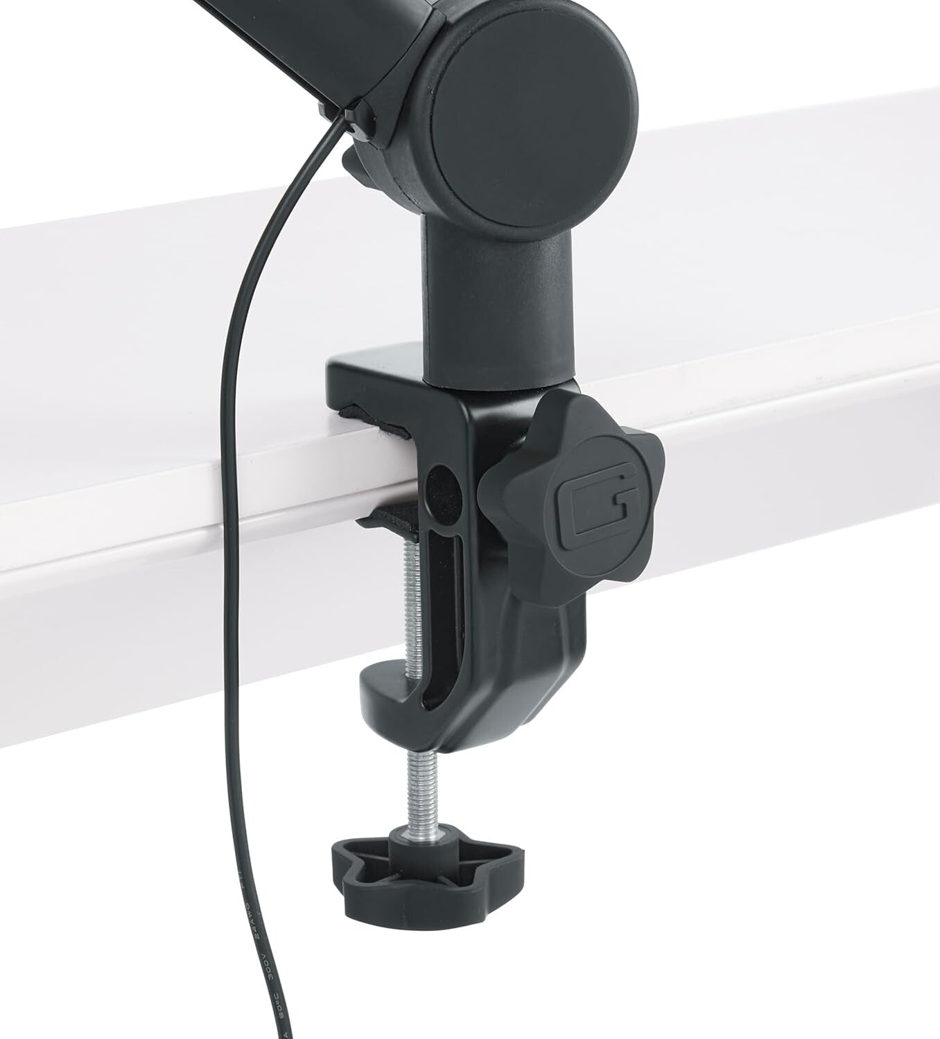 Heavy-Duty Podcast Microphone Stand with On-Air LED Light & Removable XLR Cable