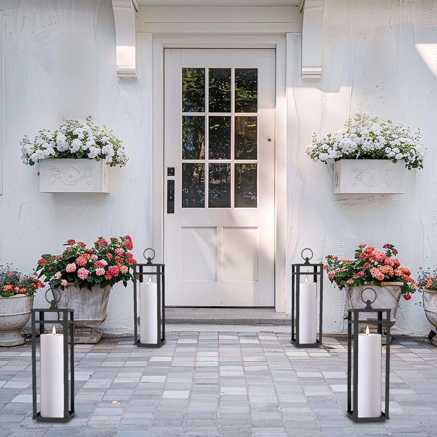 12" Waterproof LED Pillar Candles with Timer - Remote Control for Outdoor Bliss