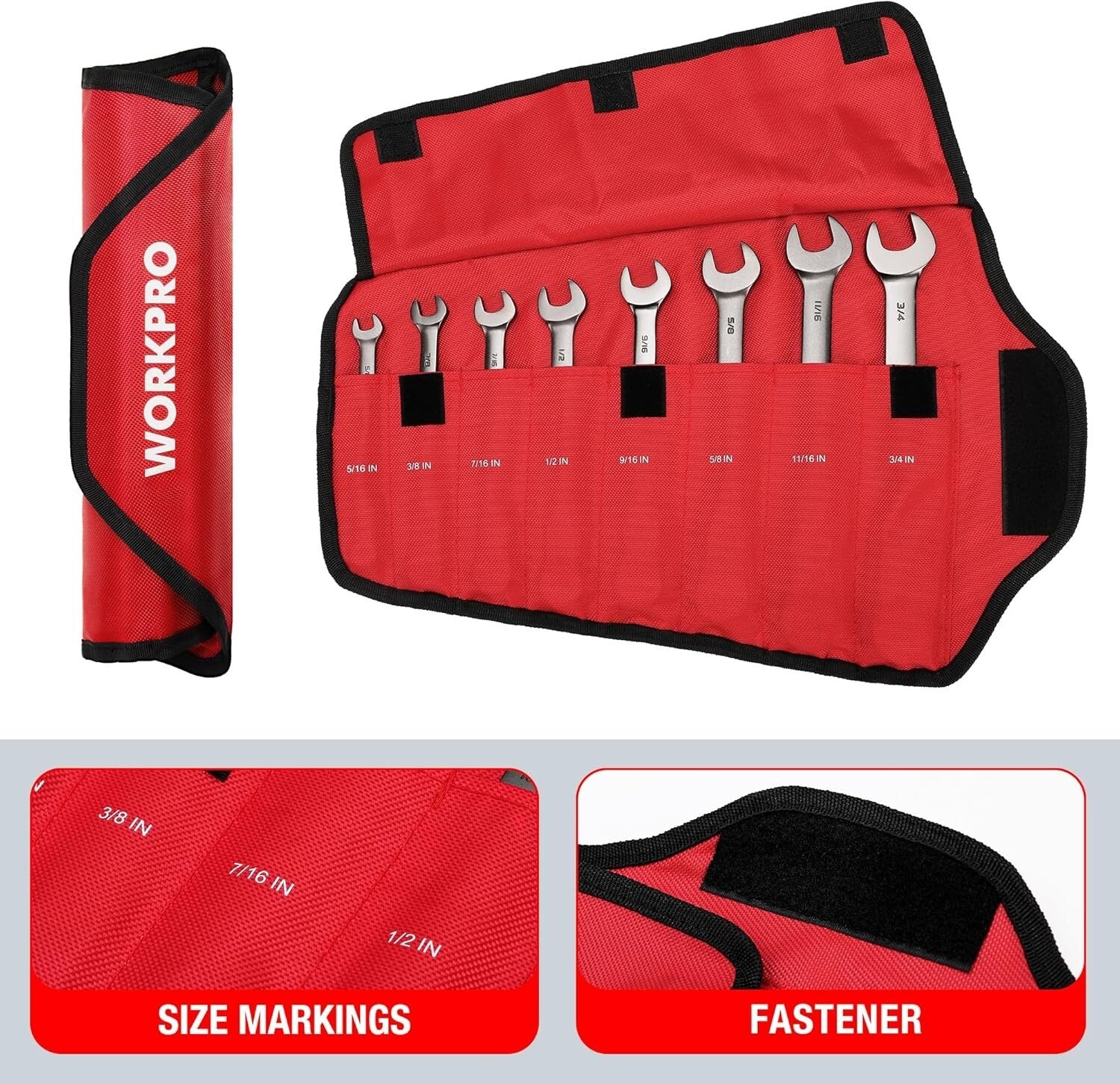 8-Piece Flex-Head Ratcheting Wrench Set with 72 Teeth - SAE Sizes, Durable CR-V