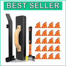 Load image into Gallery viewer, Laminate &amp; Vinyl Floor Tools: Heavy Tapping Block, Pull Bar, 20 Spacers &amp; Mallet