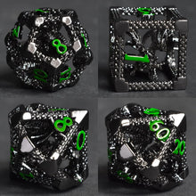 Load image into Gallery viewer, Fantasy-Inspired 7pc Metal Dice Set - Lightweight &amp; Attractive for Gamers