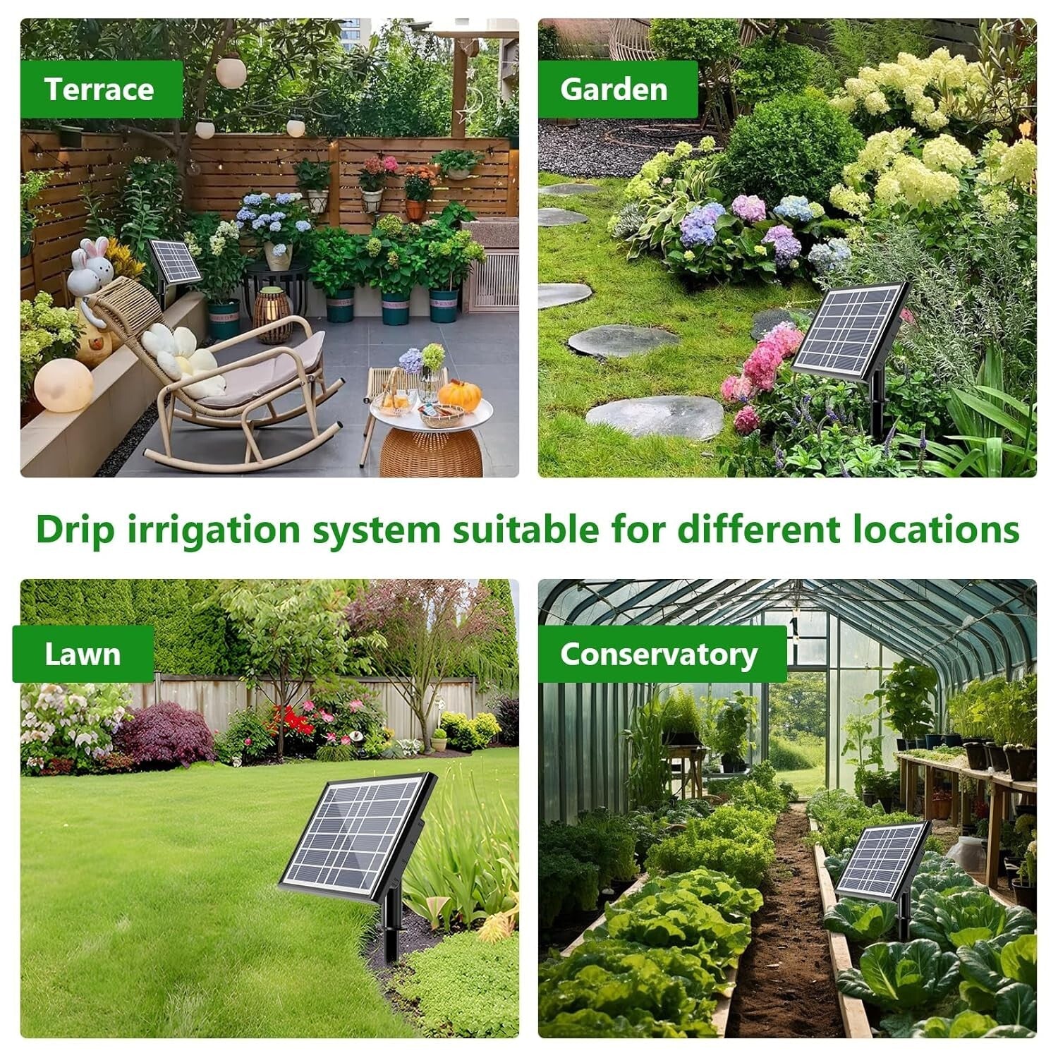 Effortless 15-Pot Solar Powered Drip Irrigation System for Indoor/Outdoor Use