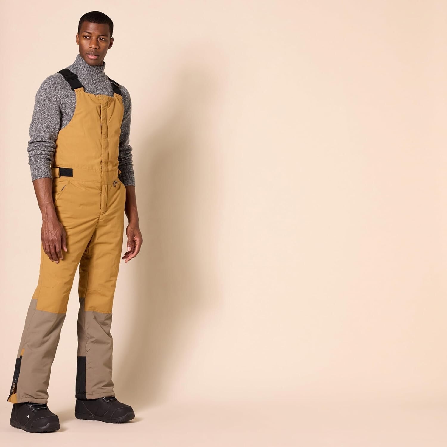 Men's Water-Resistant Bib Overalls - Perfect for Winter Sports and Activities