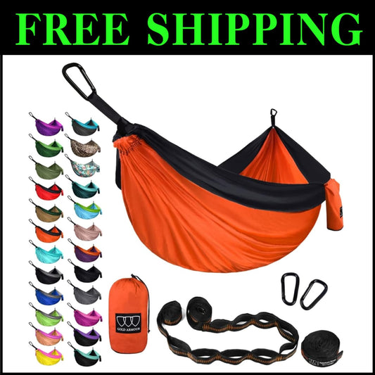 Ultralight Double Hammock - 125" x 79" Size with 1000 lbs Strength, Easy Setup