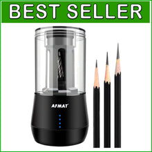 Load image into Gallery viewer, 3-Point Rechargeable Pencil Sharpener for Charcoal &amp; Colored Pencils – Auto Stop