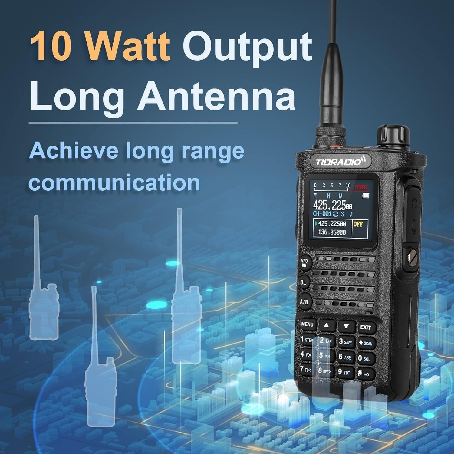 Advanced 10W Two Way Radio with Wireless Programming & Long Range Capability