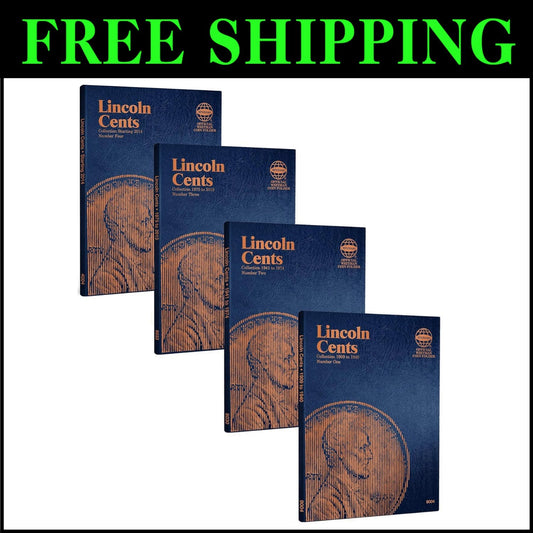Comprehensive Lincoln Cent Collecting Folders - 1909-2022, Flat & Compact Design