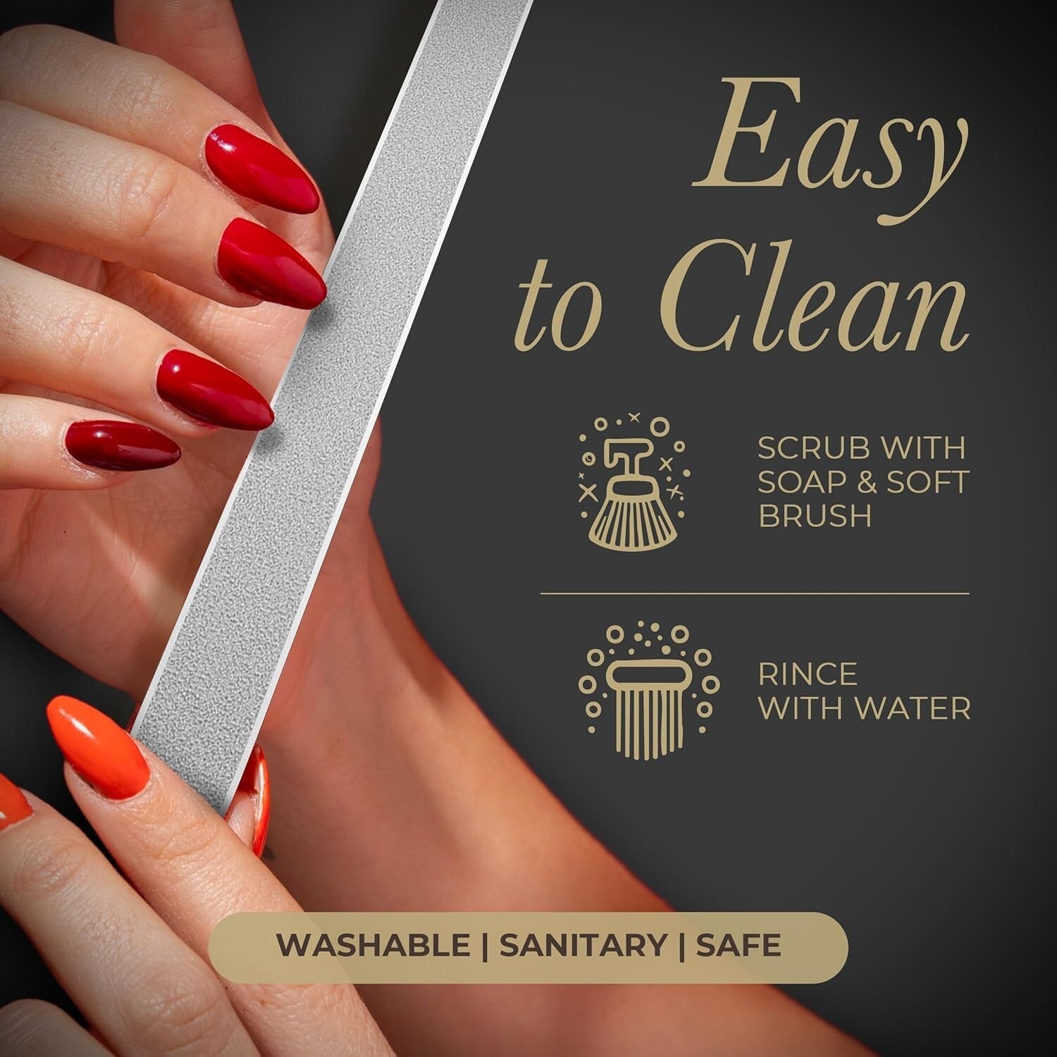 Durable Diamond Toenail & Fingernail File - Coarse Grit for Easy Grooming