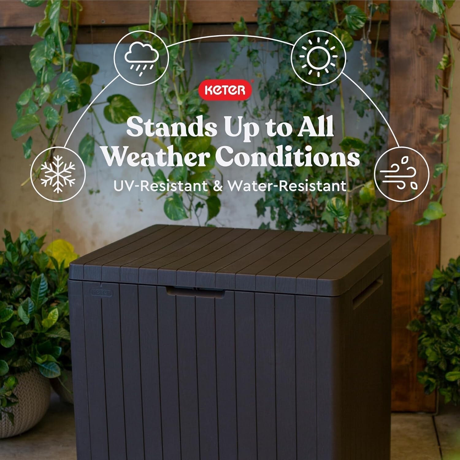 Elegant 30-Gallon Side Table & Storage Box - Perfect for Patio Accessory Storage