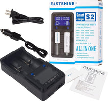Load image into Gallery viewer, Compact Universal Battery Charger S2 with LCD Display &amp; 12V Car Adapter Included