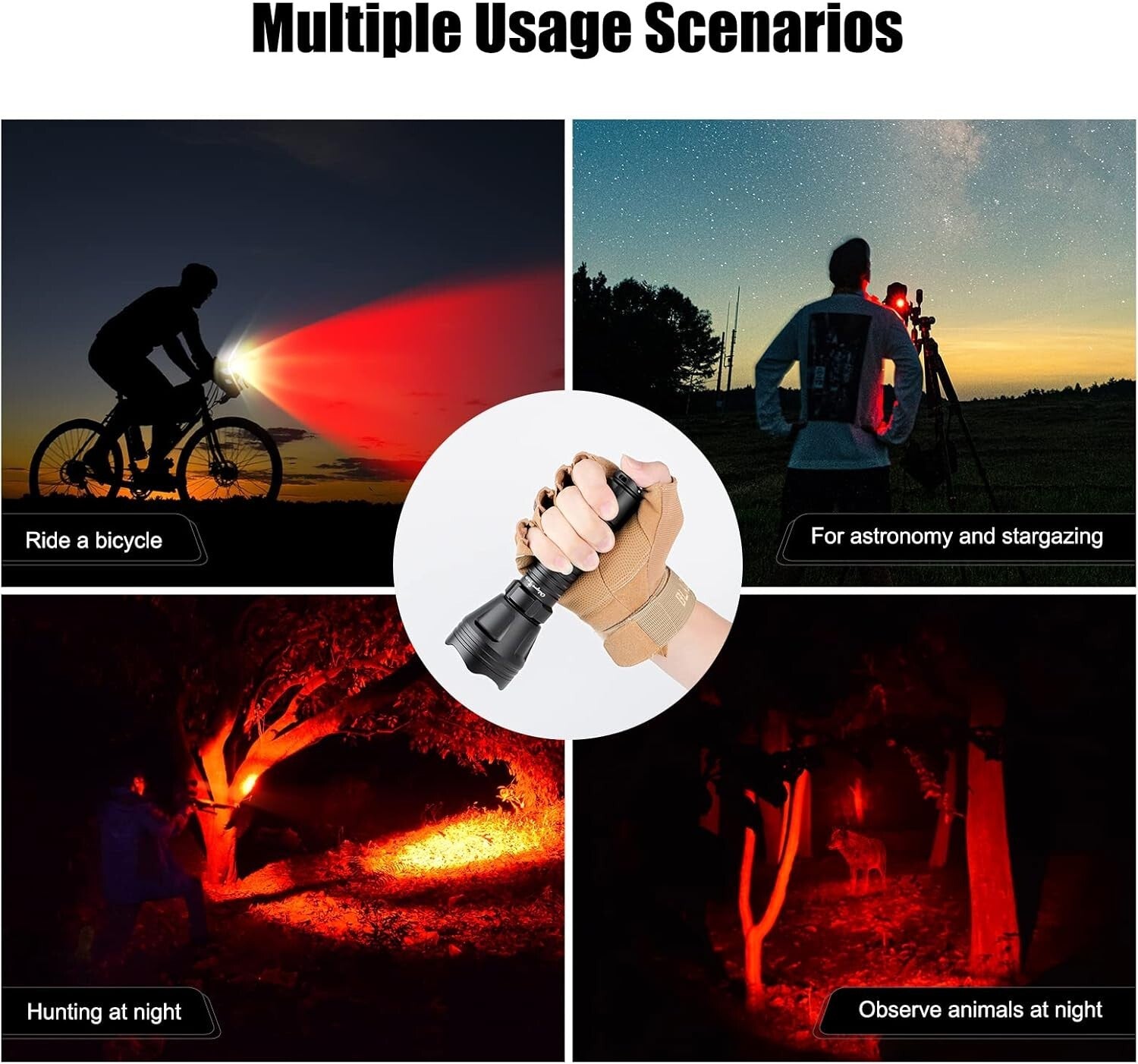 Lightweight Zoomable Flashlight with Remote Switch – Ideal for Night Activities