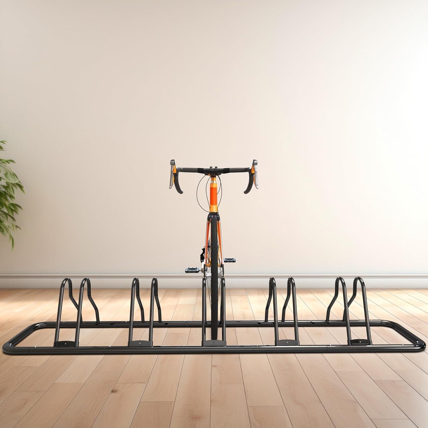 5-Compartment Bicycle Parking Rack - Easy Assembly & Sturdy Powder Coated Finish