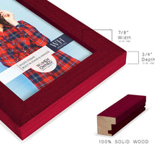 Load image into Gallery viewer, Contemporary 4x6 Frame Set - Solid Wood Red Photo Holder for Every Occasion