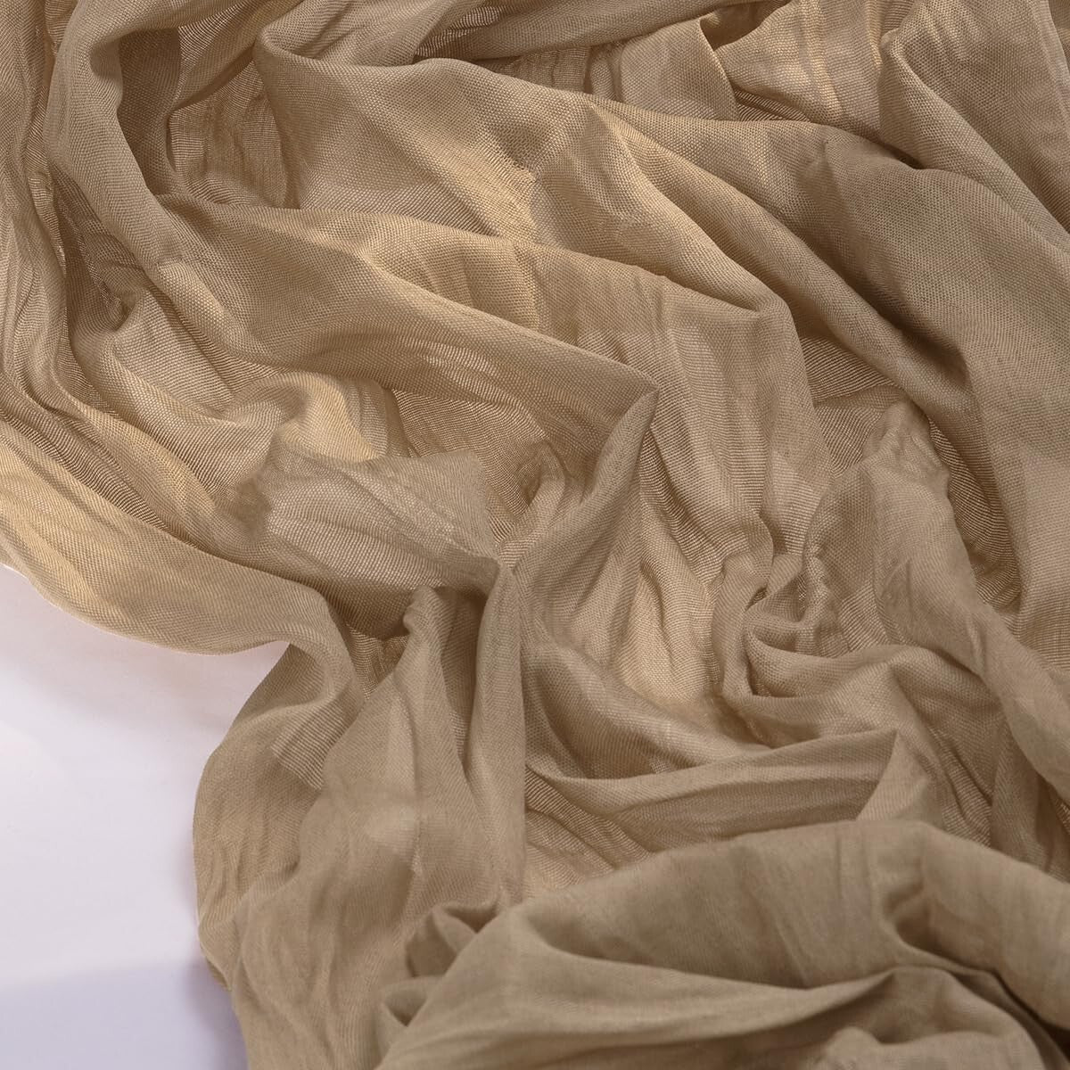 Nude Brown Cheesecloth 120 Inch Table Runner Set of 15 for Weddings & Events