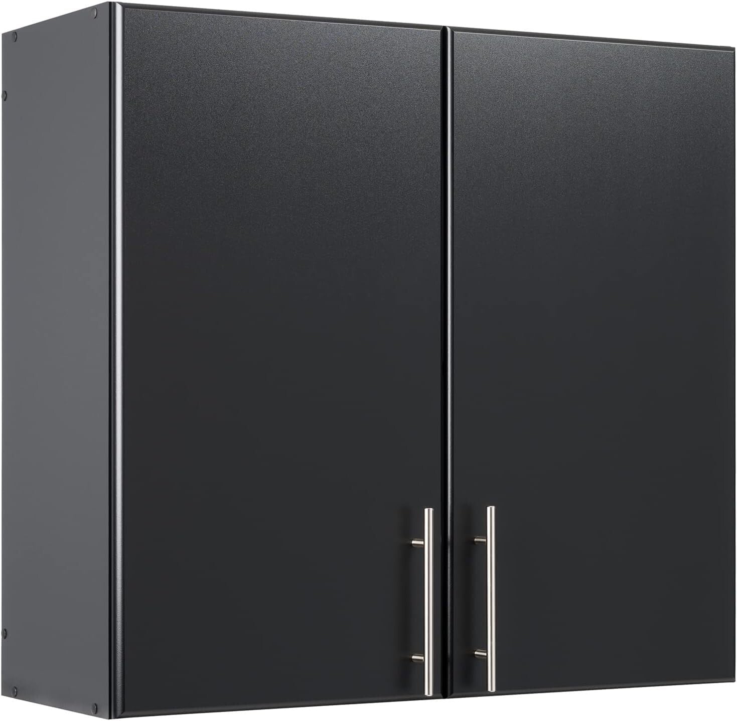 Elite 32-Inch Black Wall Cabinet: Stylish & Adjustable Storage Solution