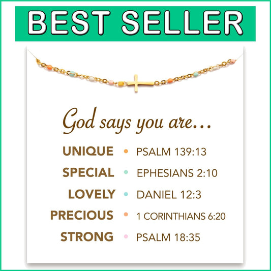 Christian Jewelry: Elegant Cross Bracelet with Gift Card - Perfect for Sisters